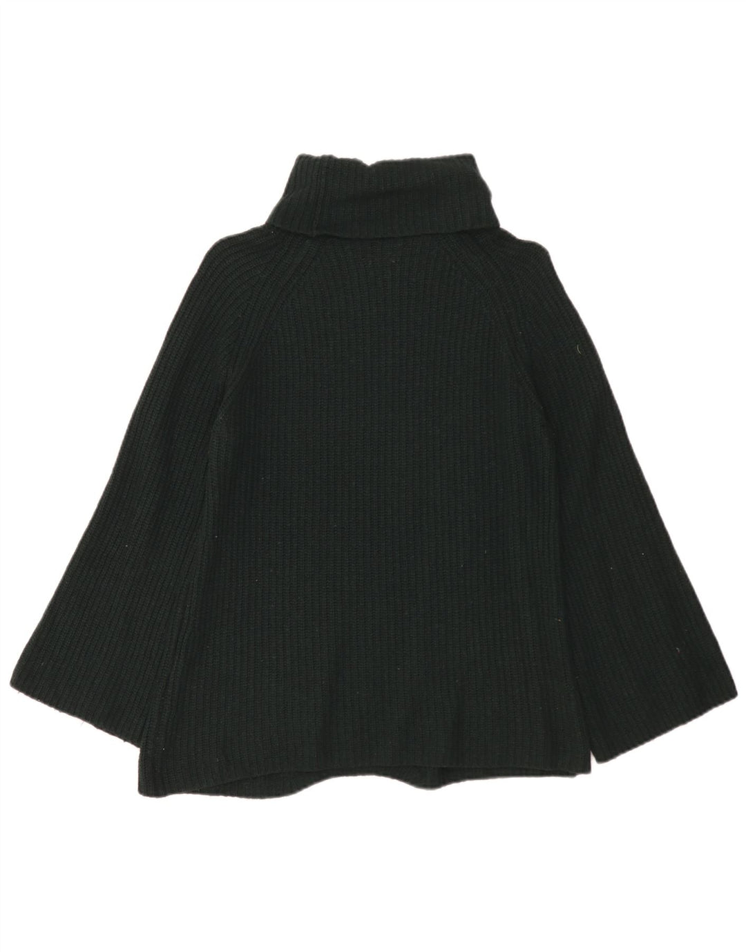 Massimo Dutti Womens Roll Neck Jumper Sweater UK 10 Small Green Wool
