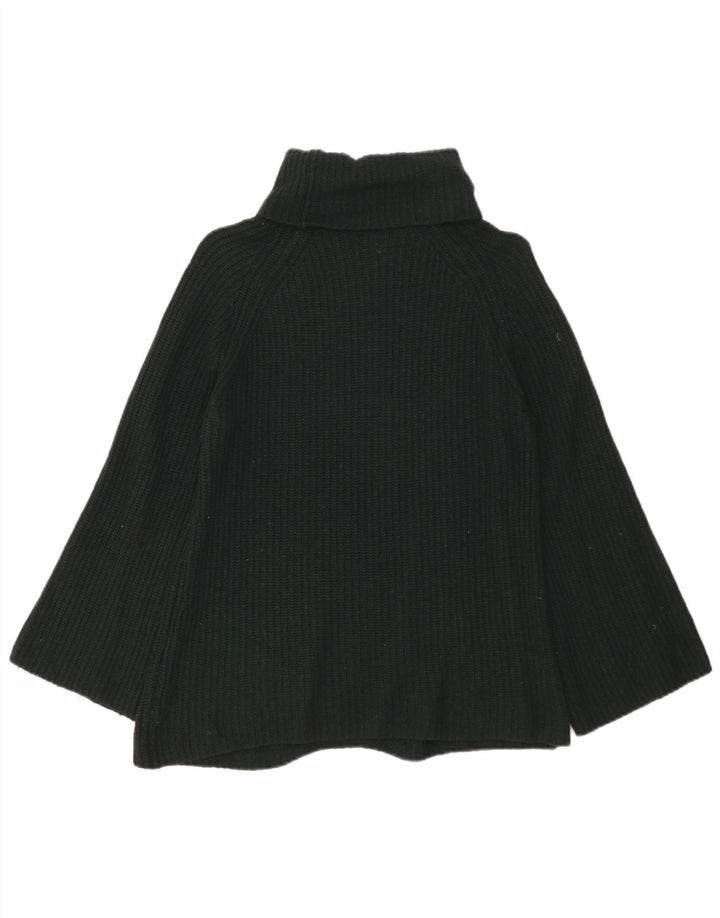 Massimo Dutti Womens Roll Neck Jumper Sweater UK 10 Small Green Wool