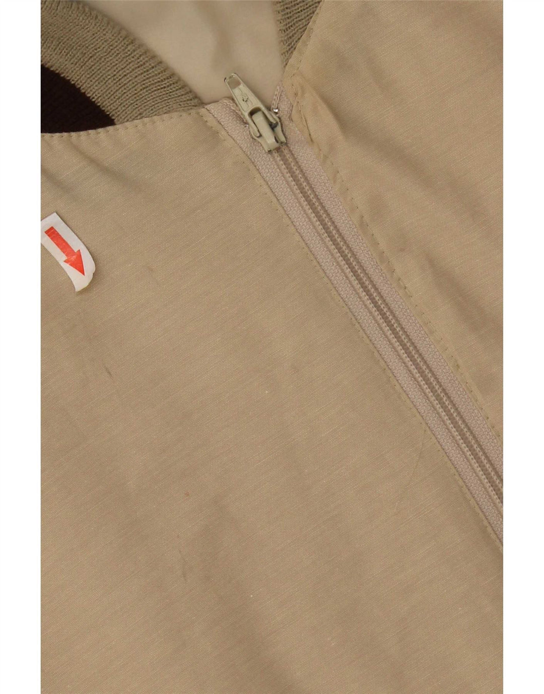 Vintage Mens Bomber Jacket UK 42 XL Beige Colourblock Polyester