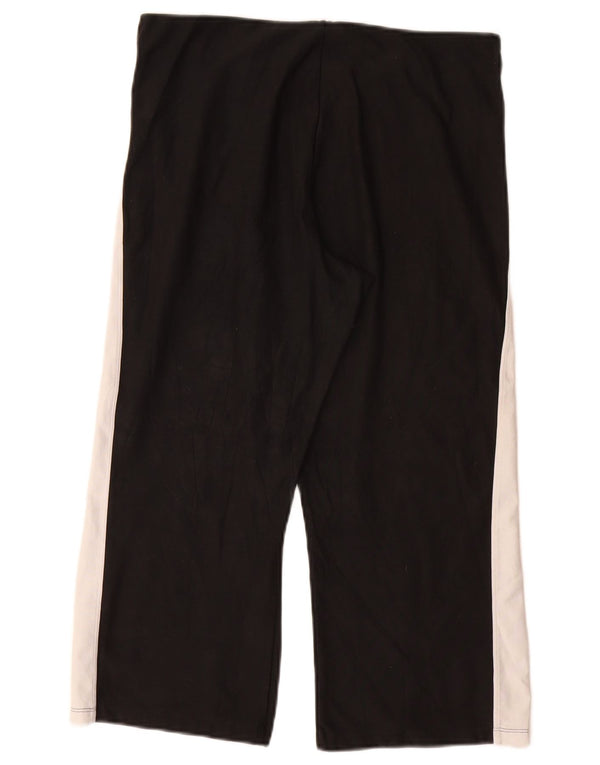 NIKE Womens Dri Fit Tracksuit Trousers US 8/10 Medium  Black Colourblock