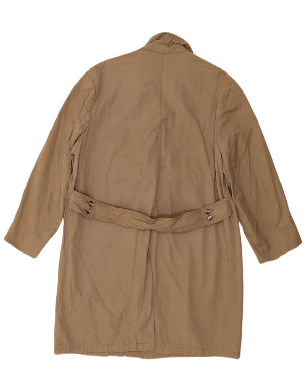 Vintage Mens Overcoat UK 40 Large Beige Cotton