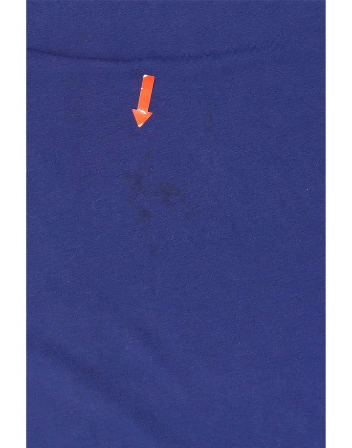 Champion Mens Graphic T-Shirt Top Medium Blue Cotton