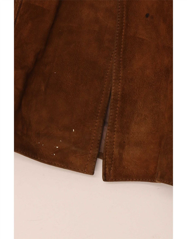 Vintage Mens Suede Jacket UK 38 Medium Beige