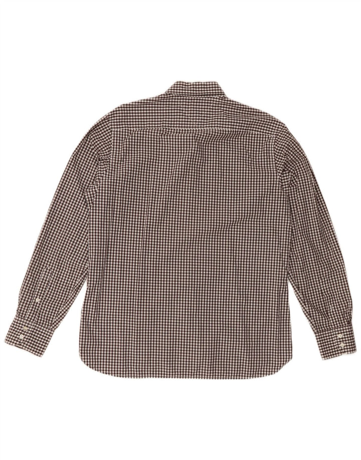 Tommy Hilfiger Mens Shirt Large Black Gingham Cotton