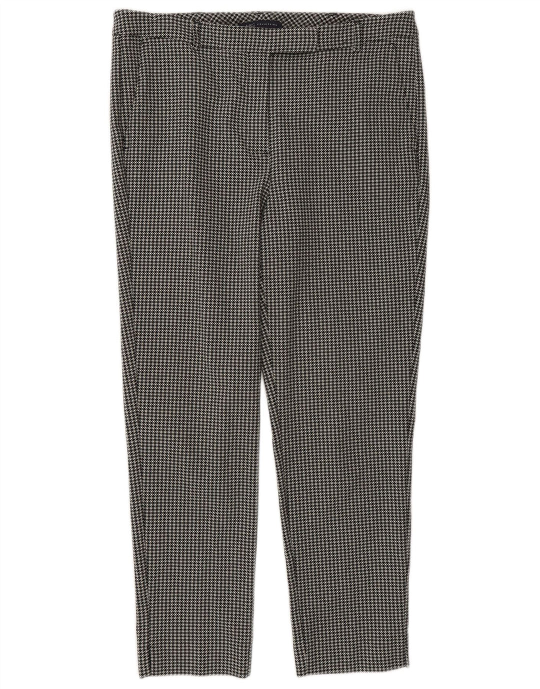 Marks & Spencer Womens Short Chino Trousers UK 12 Medium W30 L25 Black
