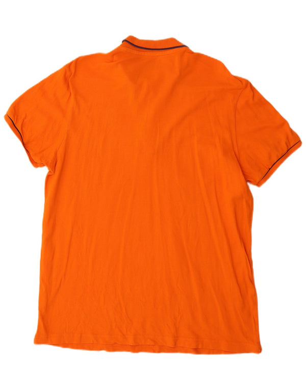 LOTTO Mens Polo Shirt XL Orange Cotton