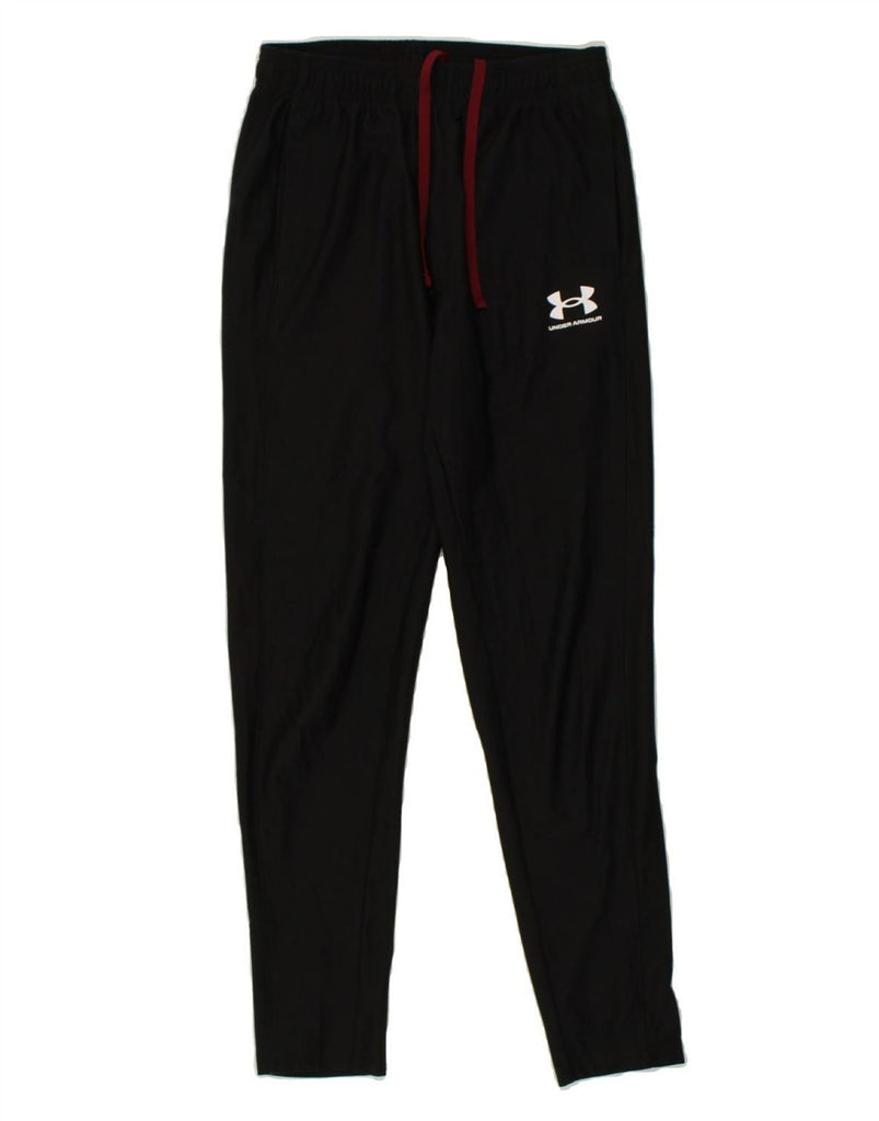 UNDER ARMOUR Womens Tracksuit Trousers UK 12 Medium Black Polyester | Vintage Under Armour | Thrift | Second-Hand Under Armour | Used Clothing | Messina Hembry 