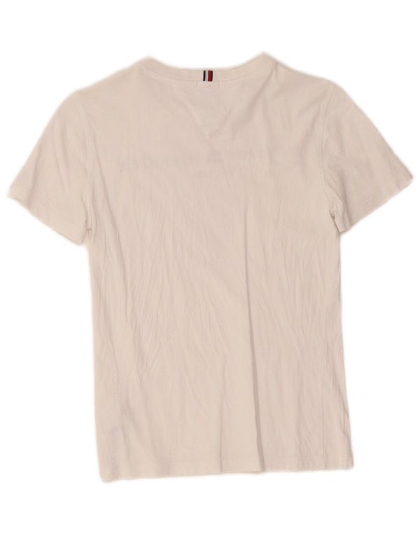 Tommy Hilfiger Girls Graphic T-Shirt Top 12-13 Years White Cotton