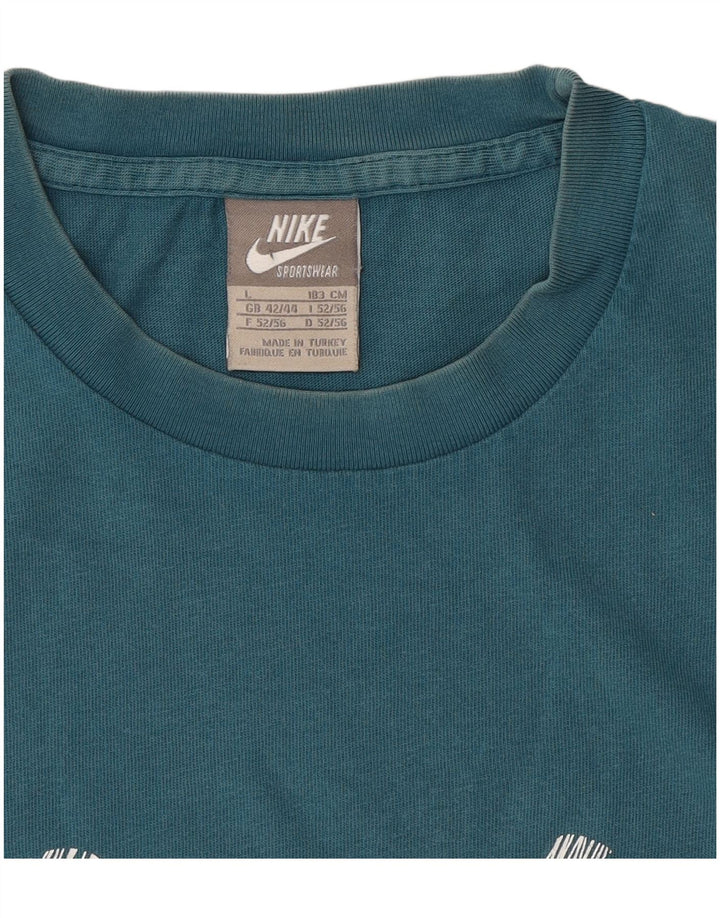 NIKE Mens Graphic T-Shirt Top Large Blue