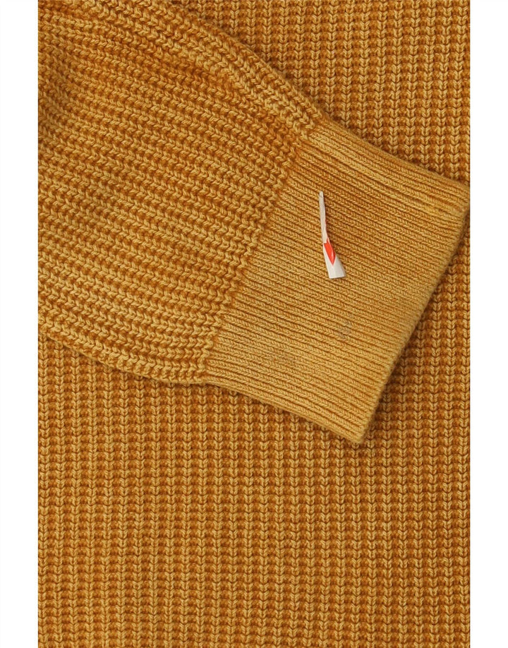 Superdry Mens Crew Neck Jumper Sweater Small Yellow Cotton
