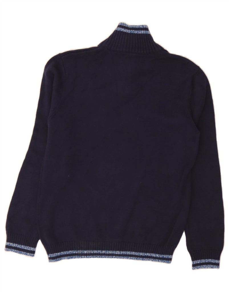IZOD Boys Zip Neck Jumper Sweater 14-15 Years XL Navy Blue Cotton Vintage Izod and Second-Hand Izod from Messina Hembry 