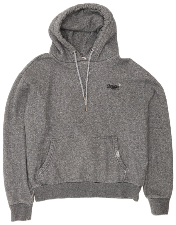 Superdry Mens Hoodie Jumper XL Grey Cotton