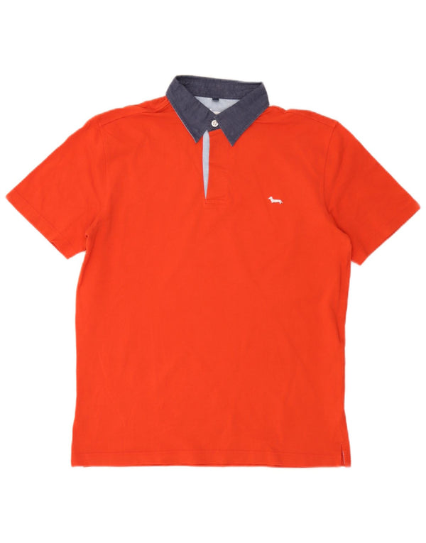 Harmont & Blaine Mens Regular Fit Rugby Polo Shirt Large Red Cotton