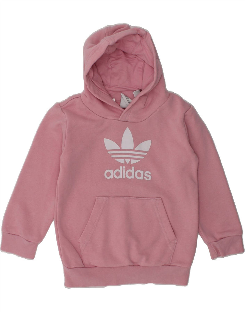ADIDAS Baby Boys Graphic Hoodie Jumper 12-18 Months Pink Cotton | Vintage Adidas | Thrift | Second-Hand Adidas | Used Clothing | Messina Hembry 