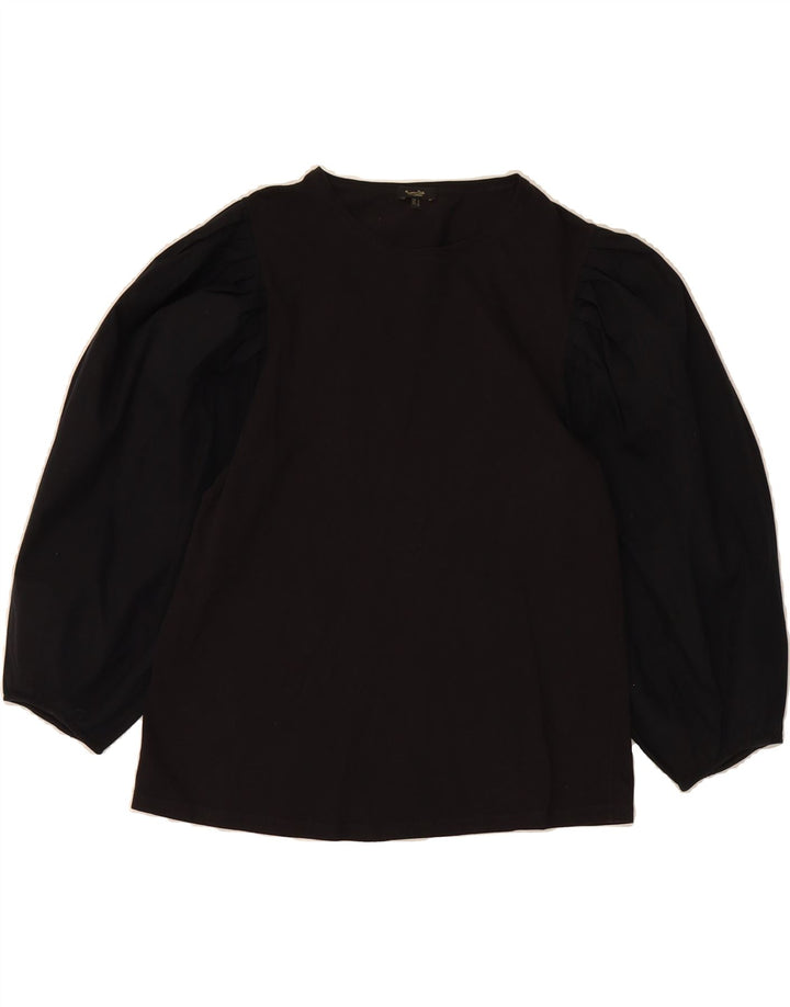 MASSIMO DUTTI Womens 3/4 Sleeve Blouse Top UK 10 Small Black Vintage Massimo Dutti and Second-Hand Massimo Dutti from Messina Hembry 