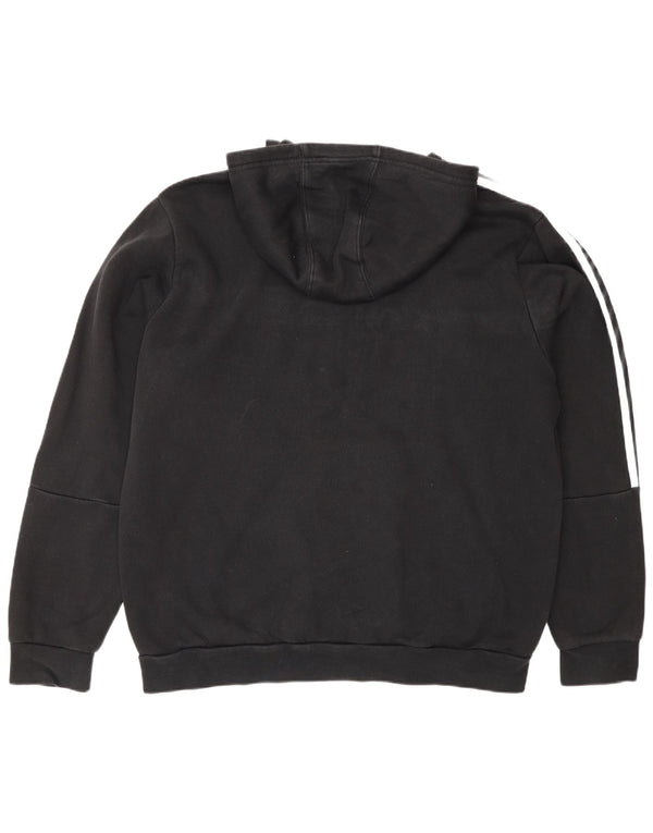Adidas Mens Graphic Hoodie Jumper XL Black Cotton Sports