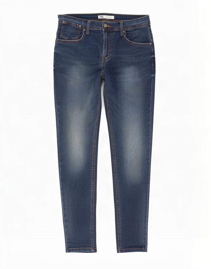 Zara Mens Slim Jeans EU 42 Large W32 L29 Blue Cotton
