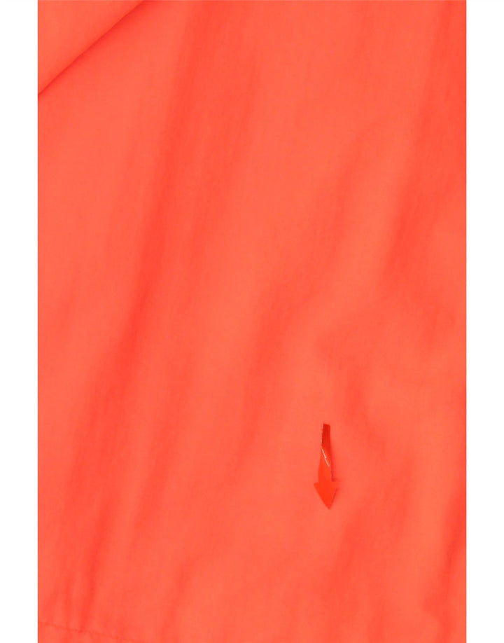 SUPERDRY Mens Hooded Rain Jacket UK 34 XS Orange Colourblock Nylon