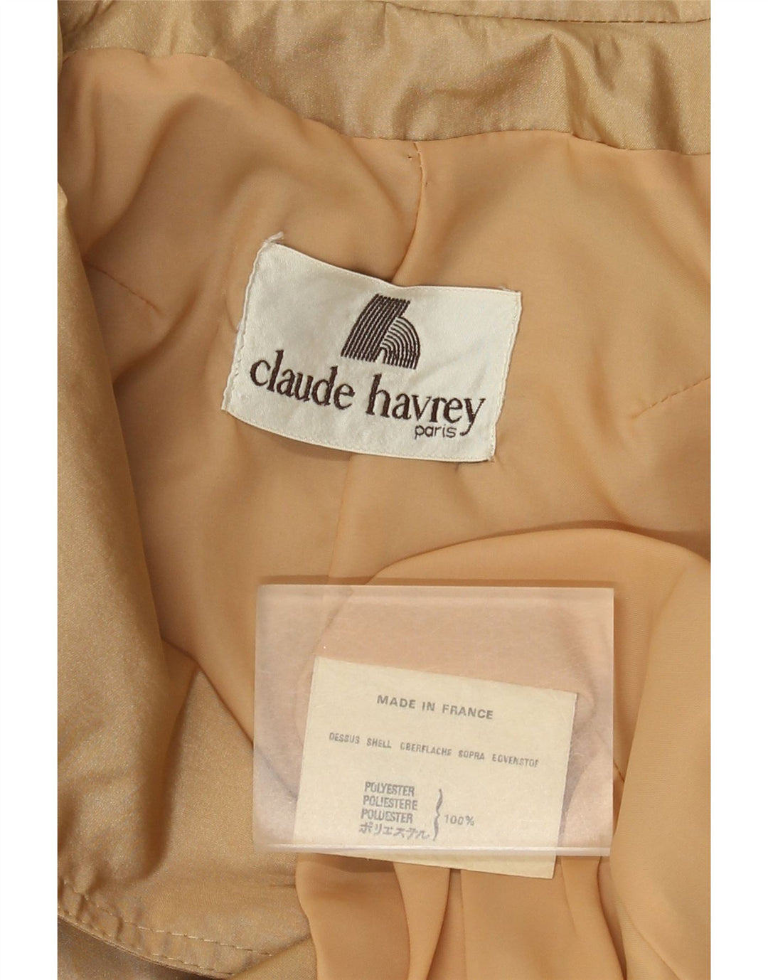 Claude Havrey Womens Double Breasted Trench Coat UK 14 Medium Beige