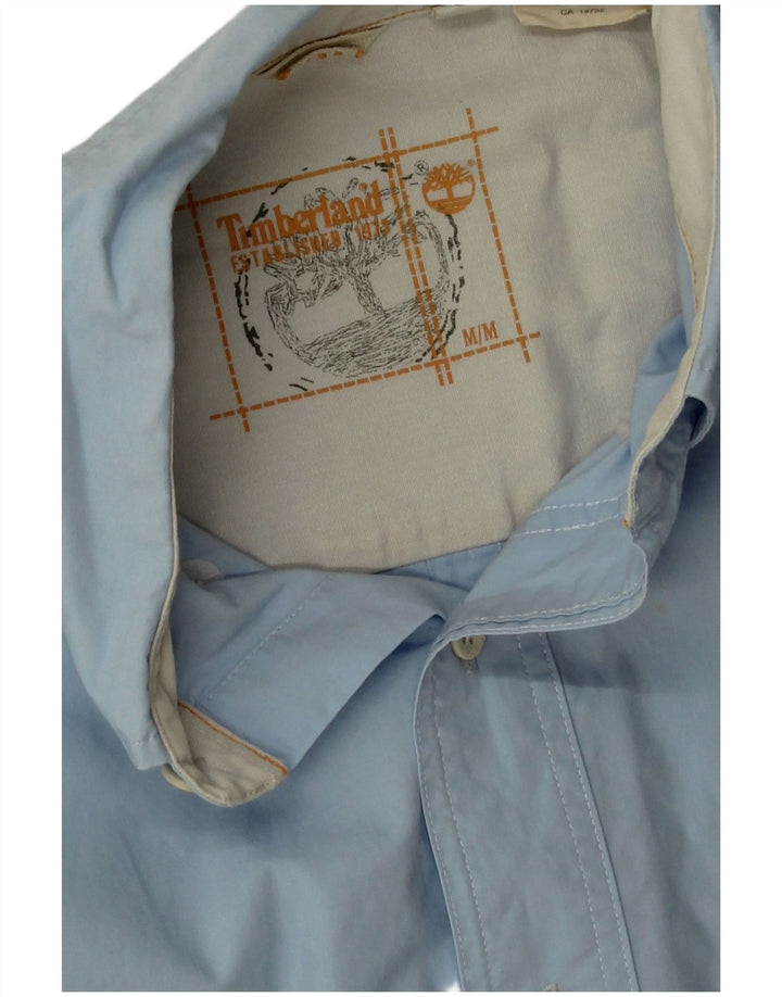Timberland Mens Shirt Medium Blue Cotton