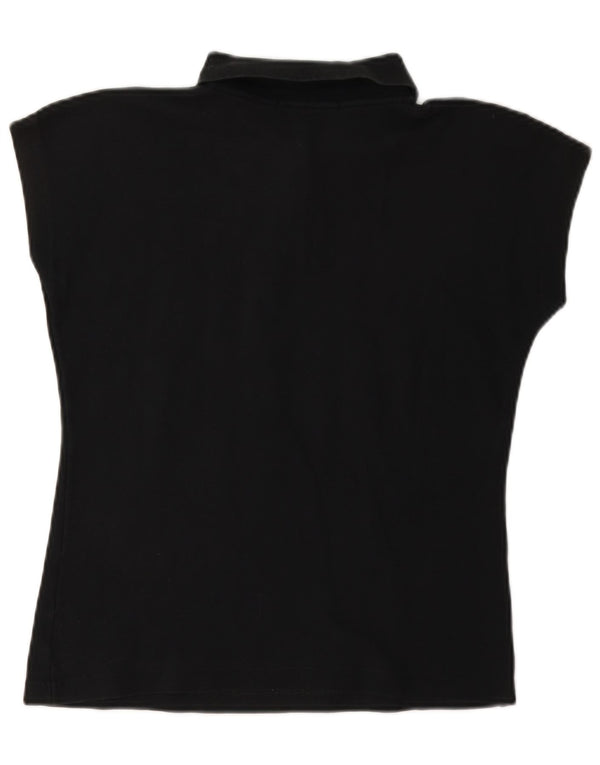 Fila Womens Polo Shirt IT 46 Large Black Cotton