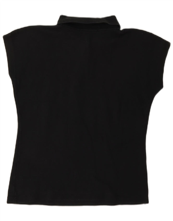 Fila Womens Polo Shirt IT 46 Large Black Cotton