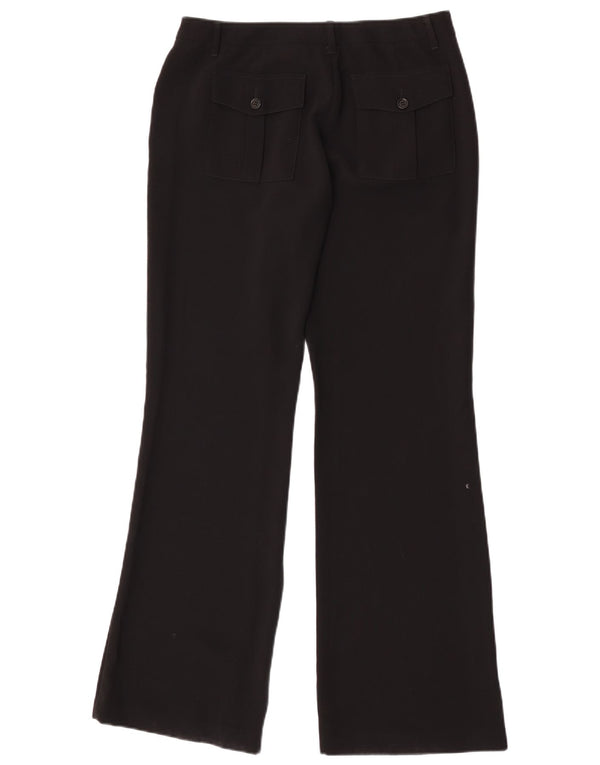 Benetton Womens Bootcut Chino Trousers IT 44 Medium W28 L32 Black Polyester