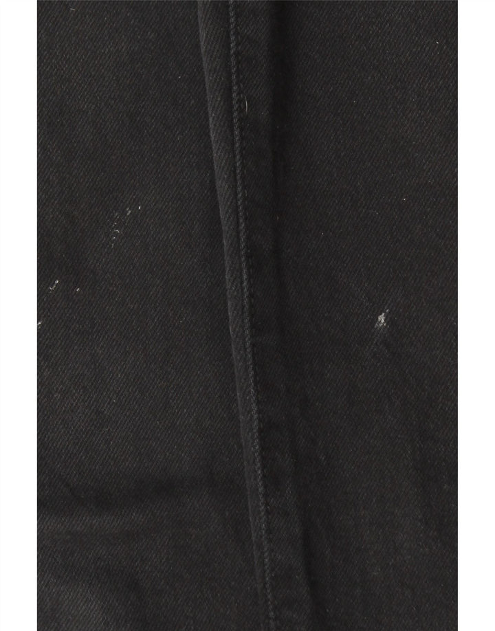 LEVI'S Womens Ribcage Straight Jeans W24 L26 Black Cotton