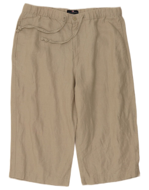 Marks & Spencer Mens Blue Harbour Bermuda Shorts W34 Large Beige Linen