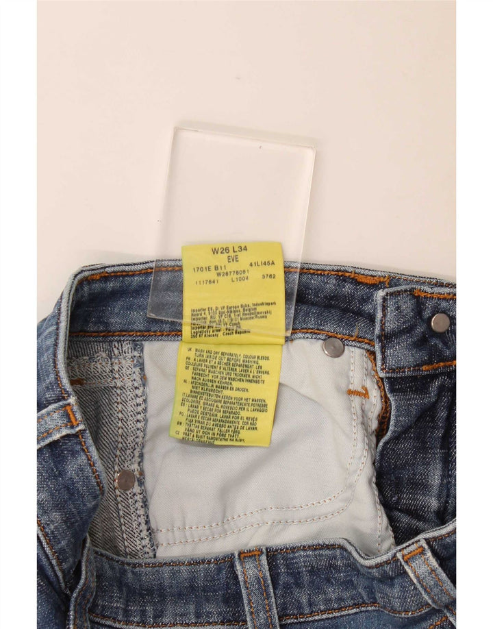 Wrangler Womens Eve Bootcut Jeans W26 L29 Blue Cotton