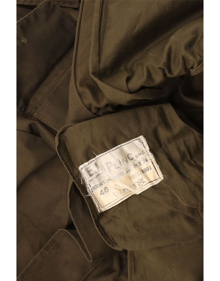 Vintage Mens Military Jacket EU 46 Small Khaki