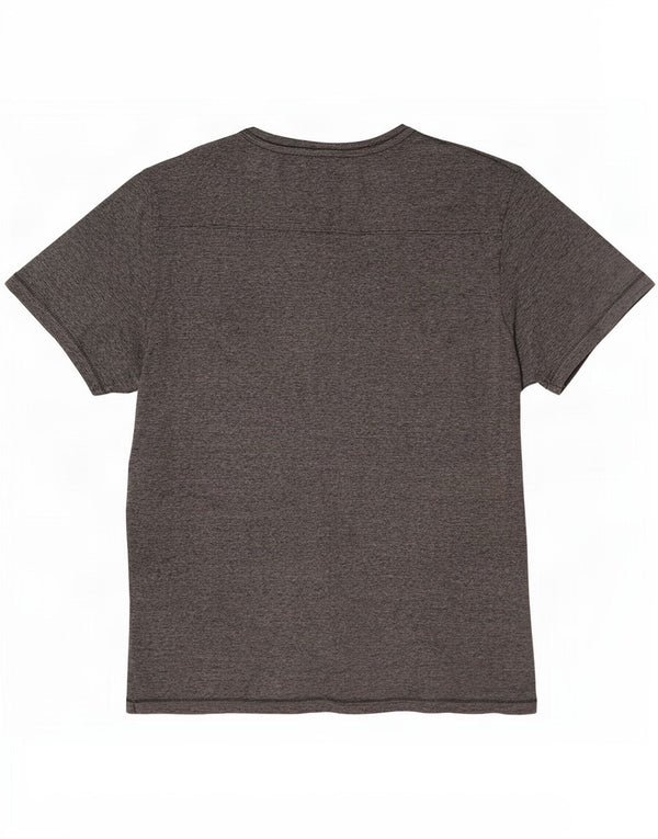 French Connection Mens T-Shirt Top 2XL Grey Pinstripe Cotton