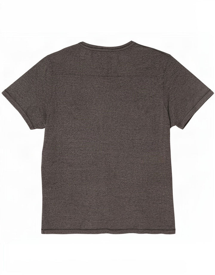 French Connection Mens T-Shirt Top 2XL Grey Pinstripe Cotton