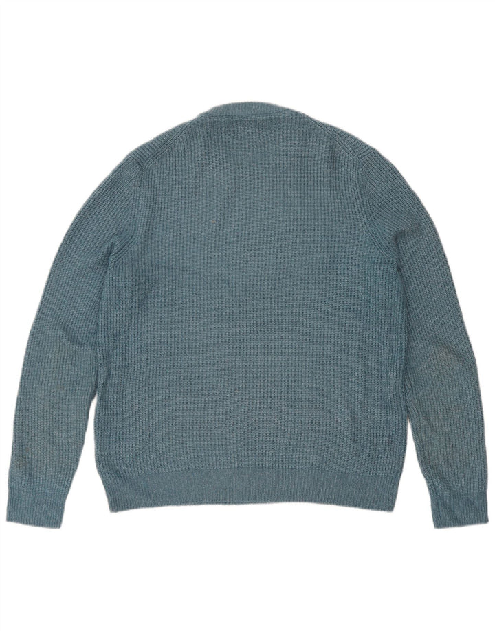 Marks & Spencer Mens Crew Neck Jumper Sweater Medium Blue Polyamide
