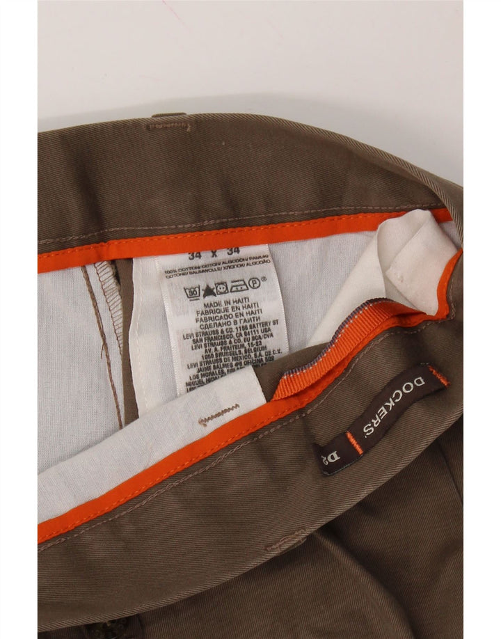 DOCKERS Mens Chino Shorts W34 Large Brown Cotton Vintage Dockers and Second-Hand Dockers from Messina Hembry 