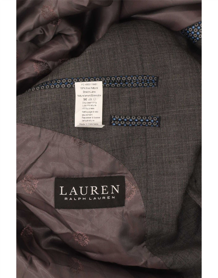 Ralph Lauren Mens Longline 2 Button Blazer Jacket UK 46 2XL Grey Classic
