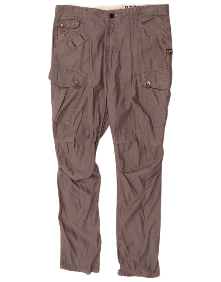 G-Star Mens Slim Cargo Trousers W29 L32 Grey Cotton