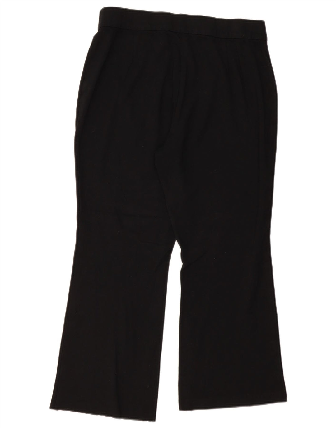 MARKS & SPENCER Womens Bootcut Cropped Trousers UK 16 Large W32 L25 Black