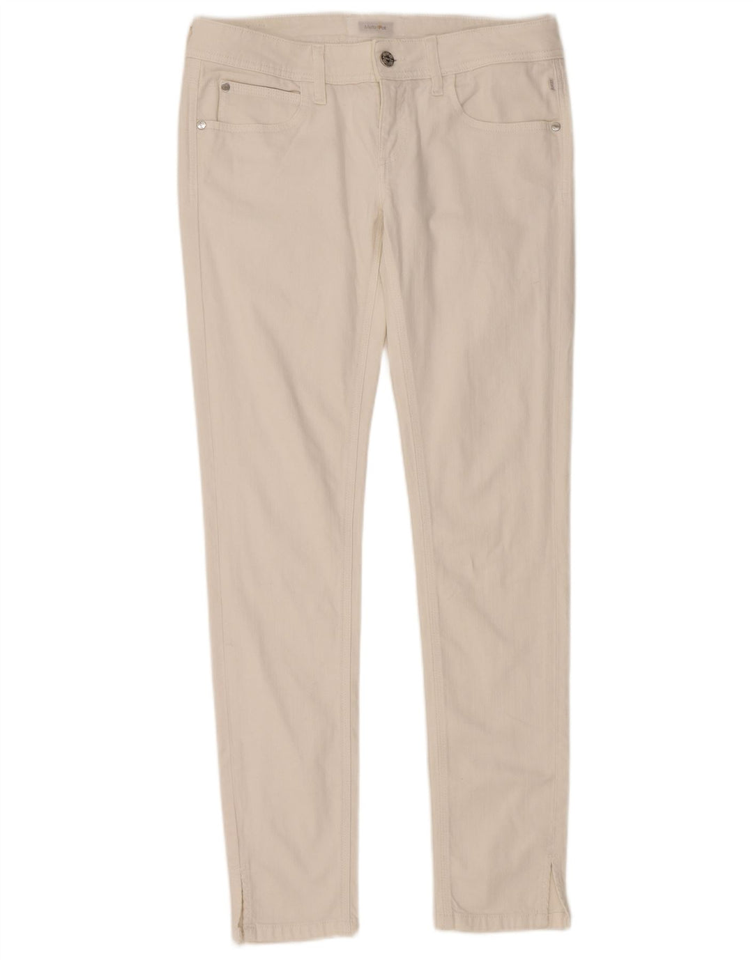 MELTIN' POT Womens Skinny Jeans W29 L32 White Cotton