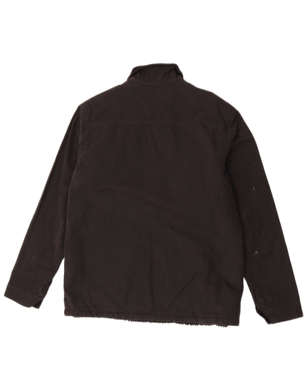 Superdry Mens Sherpa Utility Jacket UK 36 Small Black Cotton