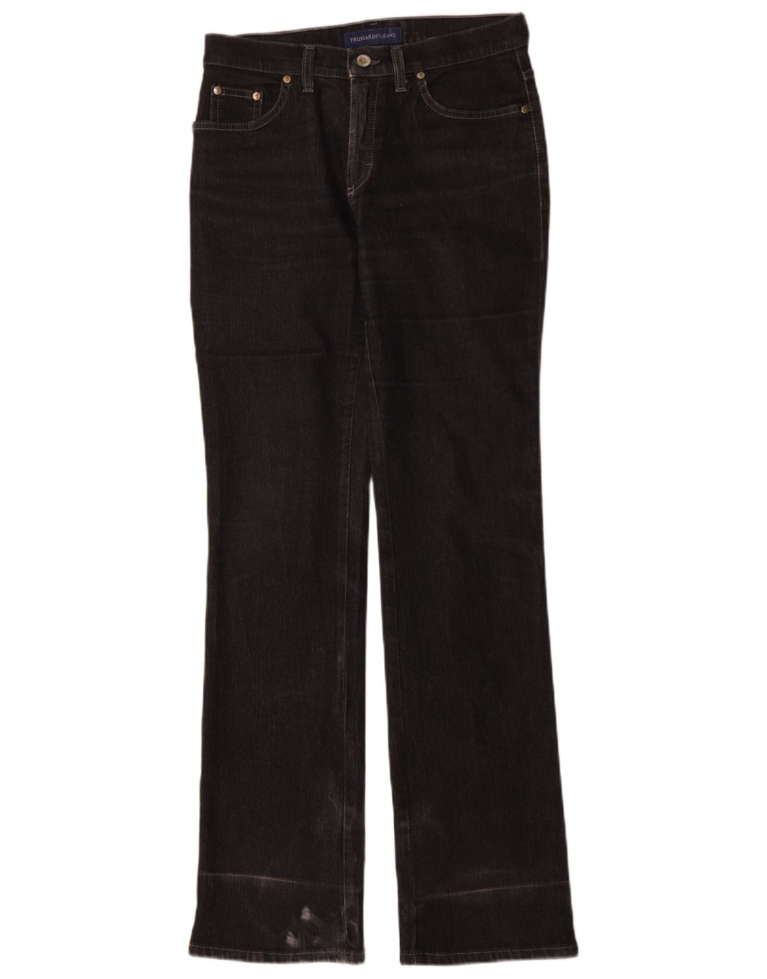 Trussardi Womens Bootcut Jeans IT 42 Medium W26 L33 Black Cotton