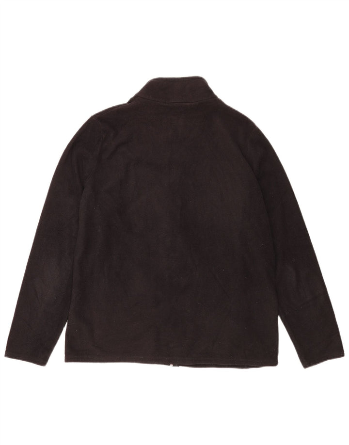 Marks & Spencer Womens Fleece Jacket UK 16 Large Black Polyester