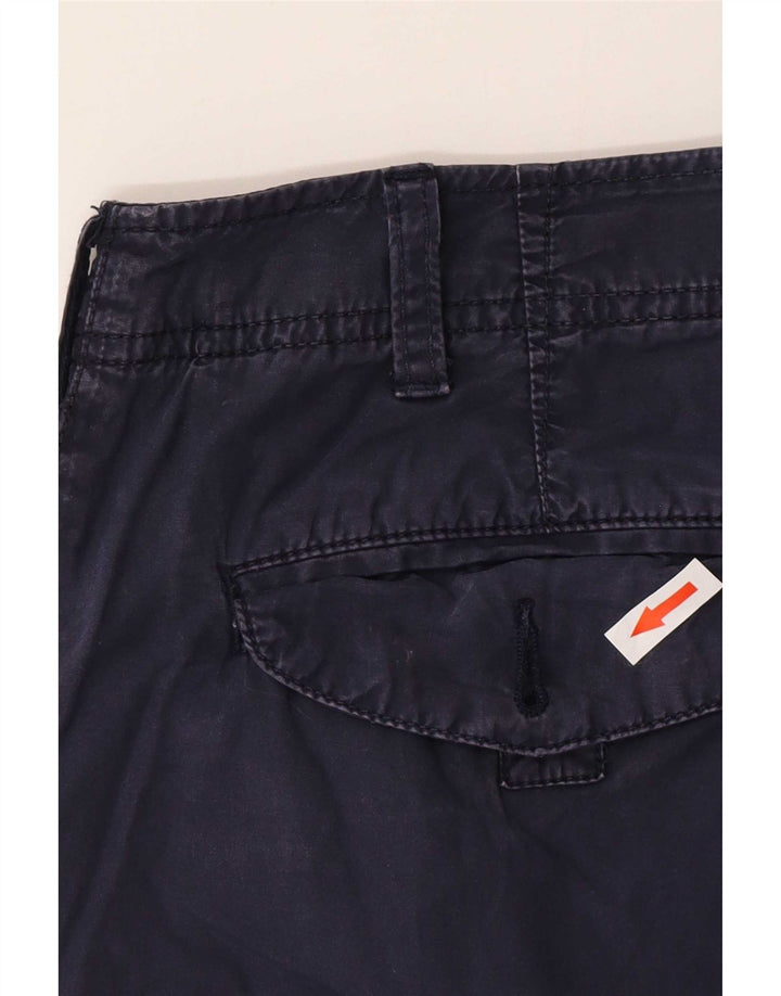 Napapijri Mens Cargo Shorts Medium W32 Navy Blue Cotton