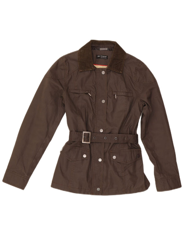 Marks & Spencer Womens Autograph Waxed Cotton Jacket UK 8 Small Khaki