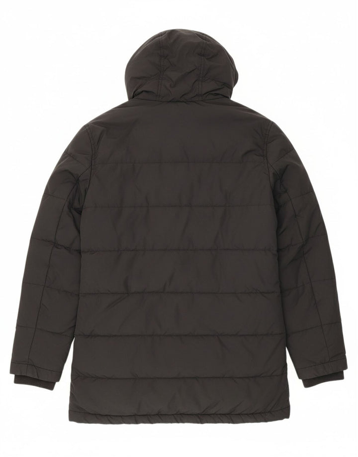 JACK WILLS Womens Hooded Padded Coat UK 8 Small Black Polyester Vintage Jack Wills and Second-Hand Jack Wills from Messina Hembry 
