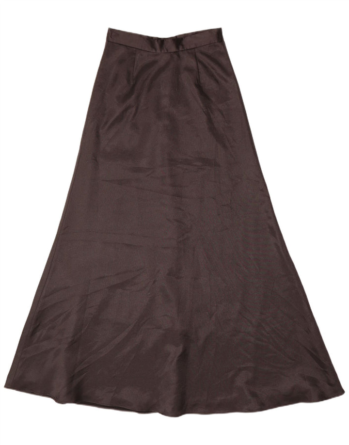 Vintage Womens Maxi Skirt UK 6 XS W24 Black Polyester