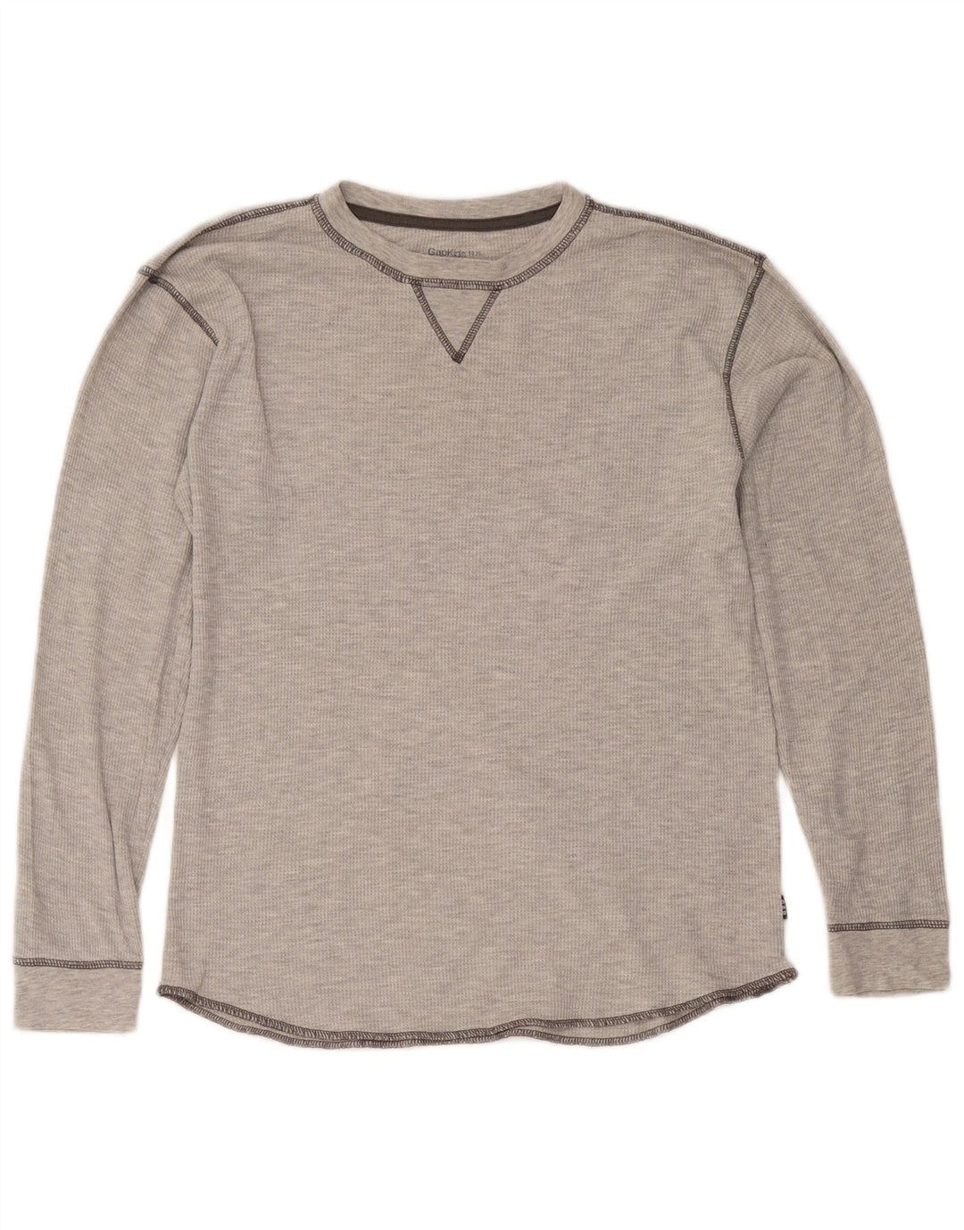 Gap Boys Top Long Sleeve 12-13 Years XL Grey Flecked Cotton