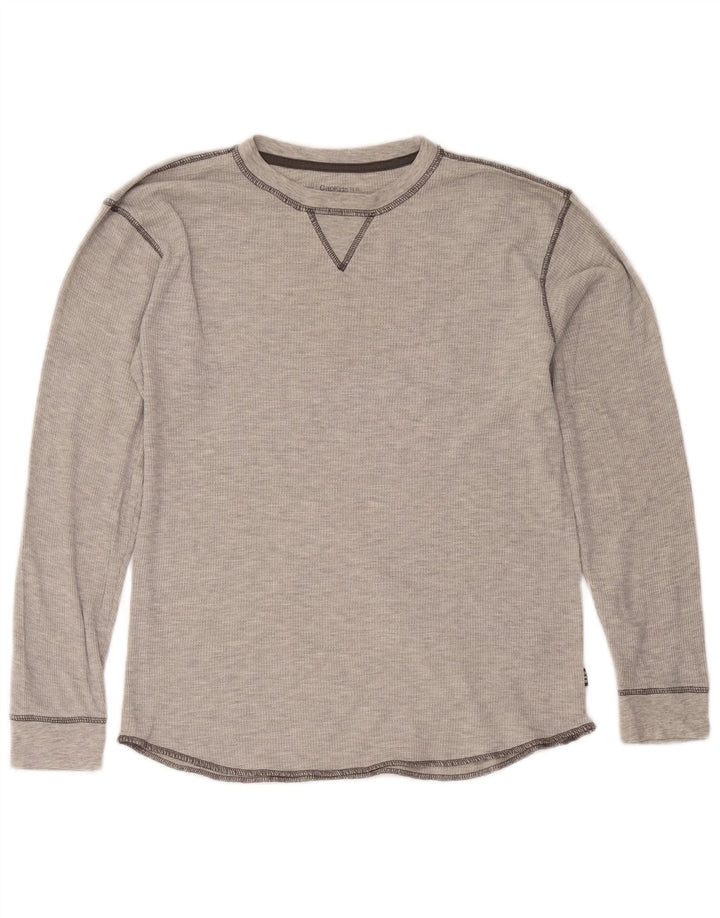 Gap Boys Top Long Sleeve 12-13 Years XL Grey Flecked Cotton