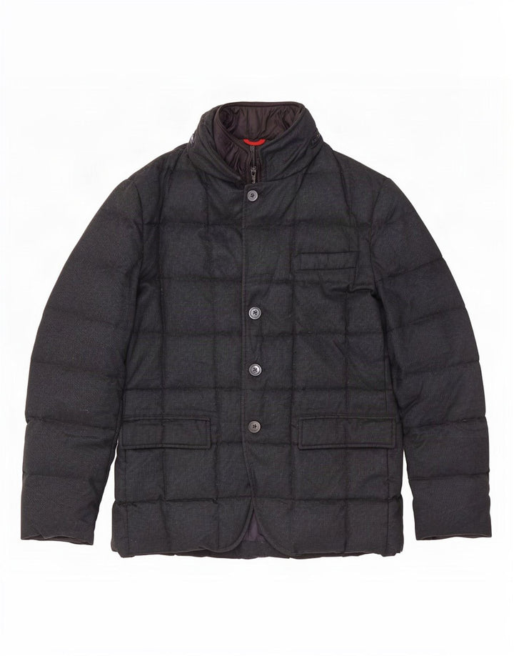 Fay Mens Hooded Padded Jacket UK 40 Large Navy Blue
