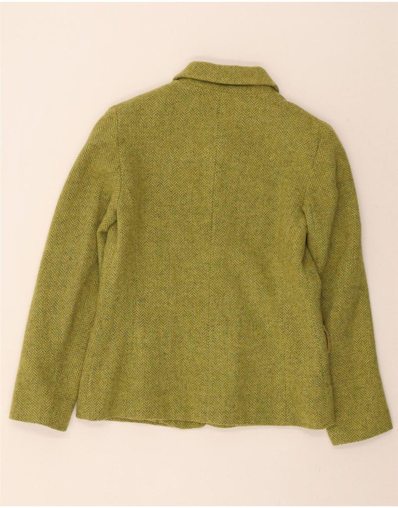 KOOKAI Womens Blazer Jacket EU 40 Medium Green Herringbone Wool Vintage Kookai and Second-Hand Kookai from Messina Hembry 